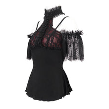 Load image into Gallery viewer, ETT032 Off-the-shoulder strappy ruffled short sleeves t-shirt