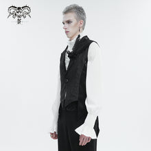 Load image into Gallery viewer, WT07601 Black Gothic jacquard peak lapel swallowtail men's suit vest