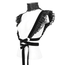 Load image into Gallery viewer, AS159 Shoulder ruffled lace-up maid body harness