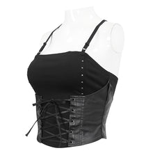 Load image into Gallery viewer, TT240 Knitted punk strapless T-shirt