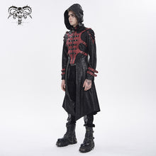 Load image into Gallery viewer, CT27901 Punk-Style Long Leather Coat with Hood