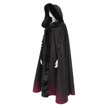 Load image into Gallery viewer, CA048 Gothic black and red gradient long shawl