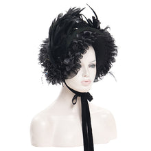 Load image into Gallery viewer, EAS022 Gothic long feather flower straw half hat