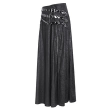 Load image into Gallery viewer, SKT196 Stretchy glazed leather high waist women's skirt