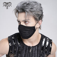 Load image into Gallery viewer, MK022 punk leather hand embroidered patterned solid color cotton face mask