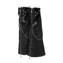 Load image into Gallery viewer, AS314 Punk-style mid-length snakeskin-pattern leather leg warmers