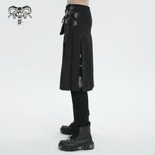 Load image into Gallery viewer, SKT175 Tie Dye Twill Faux Leather Waist Bag Men's Kilt