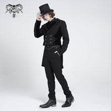 Load image into Gallery viewer, CT17401 black Gothic men dress coat