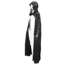 Load image into Gallery viewer, ECA012 Embroidered Lace Net Hooded Shawl