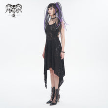 Load image into Gallery viewer, SKT167 metal chain broken hole backless halter dress