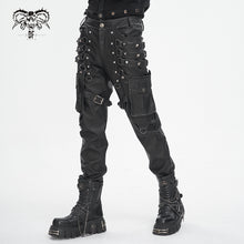 Load image into Gallery viewer, PT24401 Steampunk brush-off leather trousers