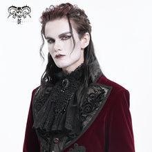 Load image into Gallery viewer, AS206 Lace fringe beaded gothic men bow tie