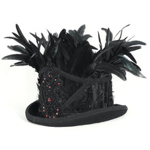 Load image into Gallery viewer, AS187 Gothic long feather top hat