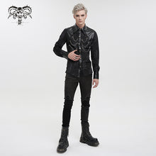 Load image into Gallery viewer, SHT098 Rib-shaped punk hand-painted men's shirt