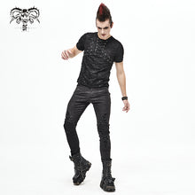 Load image into Gallery viewer, TT162 Punk knit ragged men T-shirt