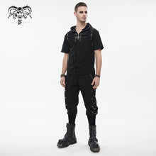 Load image into Gallery viewer, PT179 punk men black harem JOGGER PANTS with side chains
