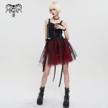 Load image into Gallery viewer, SKT147 Punk Rock Black and Red One Piece Women's Skirt