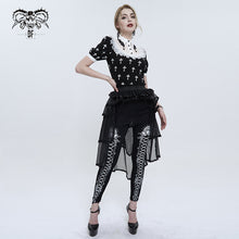 Load image into Gallery viewer, TT22202 Black And White Cross pattern Printed Short Sleeve T-Shirt