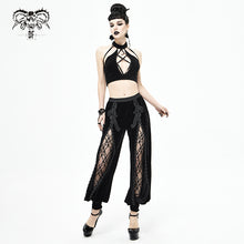 Load image into Gallery viewer, PT123 Gothic black lace sexy women velvet pants