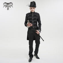 Load image into Gallery viewer, CT19901 Gothic dark pattern four-breasted black coat