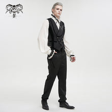 Load image into Gallery viewer, WT07001 Gothic dark pattern black vest (with brooch)
