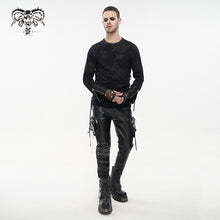 Load image into Gallery viewer, PT184 Men's side pockets metal decoration leather feet pants