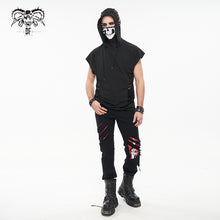 Load image into Gallery viewer, TT213 Turtleneck Mask Skull Printed Raglan Sleeve Hoodie