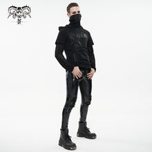 Load image into Gallery viewer, TT202 Men circuit diagram printed turtleneck face covered hooded t-shirt