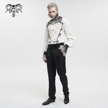 Load image into Gallery viewer, PT188 Fake belt high waist jacquard men's pants
