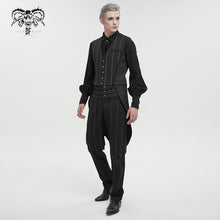 Load image into Gallery viewer, WT06601 Striped Removable Swallowtail Men's Vest