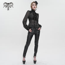 Load image into Gallery viewer, SHT090 see-through pattern gothic shirt