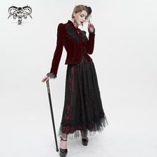 Load image into Gallery viewer, CT19302 women wine gothic short coat
