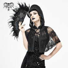 Load image into Gallery viewer, CA022 Lace mesh hooded small cape