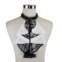 Load image into Gallery viewer, AS02702 Gothic black and white Paisley jacquard contrast color men bow tie
