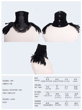 Load image into Gallery viewer, CA001 Gothic party accessory sexy women feather velveteen black high collar