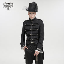 Load image into Gallery viewer, CT19901 Gothic dark pattern four-breasted black coat