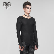 Load image into Gallery viewer, TT177 Coarse mesh asymmetric men T-shirt
