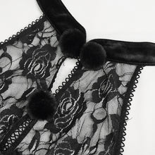 Load image into Gallery viewer, SX01801 Christmas fur ball sexy open-crotch bodysuit