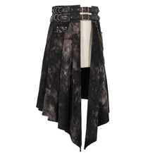 Load image into Gallery viewer, SKT142 Punk corduroy tie-dye men skirt