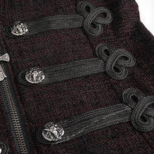 Load image into Gallery viewer, CT19002 red Gothic fur collar coat