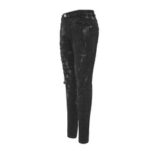 Load image into Gallery viewer, PT110 Punk mecha hand painted laced up legs cool women pants
