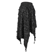 Load image into Gallery viewer, SKT130 Dark tattered sharp hem skirt