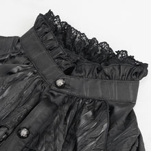 Load image into Gallery viewer, SHT092 Pleated Rubberized Gothic Men's Shirt