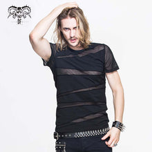 Load image into Gallery viewer, TT060 everyday summer men partition diamond mesh T-shirt