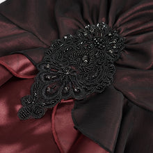 Load image into Gallery viewer, ESKT03702 RED Satin Lace Long Sleeve Gown Dress