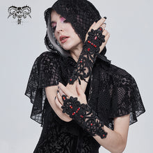 Load image into Gallery viewer, GE019 Gothic flower-shaped sleeves with diamonds