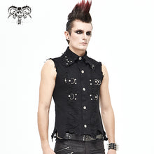 Load image into Gallery viewer, WT061 Distressed heavy metal men vest