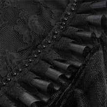 Load image into Gallery viewer, ESHT01501 Black fringed iris mesh Goth Shirt