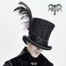 Load image into Gallery viewer, AS069 Gothic gentleman feather high quality spiked woolen top hats