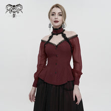 Load image into Gallery viewer, SHT09502 Red Off shoulder Lolita blouse